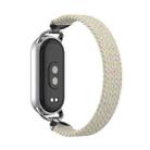 For xiaomi Smart Band 10 / 9 / 8 Metal Head Single Woven Nylon Watch Band, Size:M(Colorful White) - 2