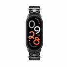 For xiaomi Smart Band 10 / 9 / 8 Metal Head Single Woven Nylon Watch Band, Size:M(Colorful Black) - 3