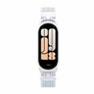 For Xiaomi Smart Band 10 / 9 / 8 Metal Head Two Sections Nylon Braided Watch Band(Ceramic White) - 3