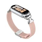 For Xiaomi Smart Band 10 / 9 / 8 Metal Head Two Sections Nylon Braided Watch Band(Powdered Sand) - 2
