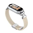 For Xiaomi Smart Band 10 / 9 / 8 Metal Head Two Sections Nylon Braided Watch Band(Starlight Color) - 2