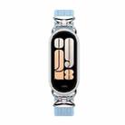 For Xiaomi Smart Band 10 / 9 / 8 Metal Head Two Sections Nylon Braided Watch Band(Misty Blue) - 3