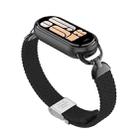 For Xiaomi Smart Band 10 / 9 / 8 Metal Head Two Sections Nylon Braided Watch Band(Black) - 2