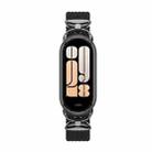 For Xiaomi Smart Band 10 / 9 / 8 Metal Head Two Sections Nylon Braided Watch Band(Black) - 3