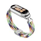 For Xiaomi Smart Band 10 / 9 / 8 Metal Head Two Sections Nylon Braided Watch Band(Rainbow) - 2