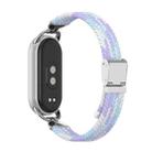 For Xiaomi Smart Band 10 / 9 / 8 Metal Head Two Sections Nylon Braided Watch Band(Violet) - 1
