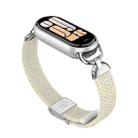 For Xiaomi Smart Band 10 / 9 / 8 Metal Head Two Sections Nylon Braided Watch Band(Colorful White) - 2
