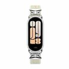 For Xiaomi Smart Band 10 / 9 / 8 Metal Head Two Sections Nylon Braided Watch Band(Colorful White) - 3