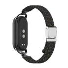 For Xiaomi Smart Band 10 / 9 / 8 Metal Head Two Sections Nylon Braided Watch Band(Colorful Black) - 1