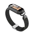 For Xiaomi Smart Band 10 / 9 / 8 Metal Head Two Sections Nylon Braided Watch Band(Colorful Black) - 2