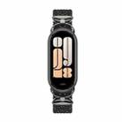 For Xiaomi Smart Band 10 / 9 / 8 Metal Head Two Sections Nylon Braided Watch Band(Colorful Black) - 3