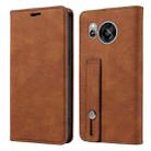 For Sharp Sense7 Wristband Magnetic Leather Phone Case(Brown) - 2