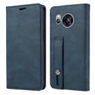 For Sharp Sense7 Wristband Magnetic Leather Phone Case(Blue) - 2