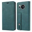 For Sharp Sense7 Wristband Magnetic Leather Phone Case(Lake Green) - 2