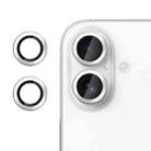 For iPhone 16 Plus Klebol No Flicker Ultra-Thin Individual Camera Lens Tempered Glass Film(Silver) - 1