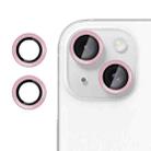 For iPhone 15 Kalebol No Flicker Ultra-Thin Individual Camera Lens Tempered Glass Film(Pink) - 1