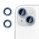 For iPhone 15 Kalebol No Flicker Ultra-Thin Individual Camera Lens Tempered Glass Film(Sea Blue) - 1