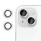 For iPhone 15 Klebol No Flicker Ultra-Thin Individual Camera Lens Tempered Glass Film(Silver) - 1