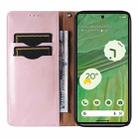 For Google Pixel 7 Braided Embossed Strong Magnetic Leather Phone Case(Pink) - 3