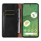 For Google Pixel 7 Braided Embossed Strong Magnetic Leather Phone Case(Black) - 3