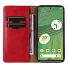 For Google Pixel 7 Braided Embossed Strong Magnetic Leather Phone Case(Red) - 3