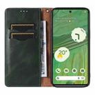 For Google Pixel 7 Braided Embossed Strong Magnetic Leather Phone Case(Green) - 3