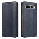 For Google Pixel 7 Pro Braided Embossed Strong Magnetic Leather Phone Case(Blue) - 2