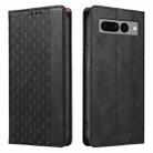 For Google Pixel 7 Pro Braided Embossed Strong Magnetic Leather Phone Case(Black) - 2