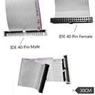 JUNSUNMAY 40 Pin IDE Female to Male HD Extension Cable for 3.5 & 5.25 Inch IDE Drives - 2