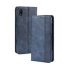 Magnetic Buckle Retro Crazy Horse Texture Horizontal Flip Leather Case for Xiaomi Redmi 7A, with Holder & Card Slots & Photo Frame(Blue) - 1