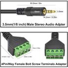 JUNSUNMAY 3.5mm Male to 4 Pin Stereo Audio Terminal Block Balum Connection Cable, Length: 30cm - 2