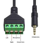 JUNSUNMAY 3.5mm Male to 4 Pin Stereo Audio Terminal Block Balum Connection Cable, Length: 30cm - 3