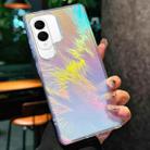 For Samsung Galaxy S25 Edge 5G Glossy Color-Plated Shockproof Phone Case(Colored Feather) - 1
