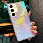 For Samsung Galaxy S25+ 5G Glossy Color-Plated Shockproof Phone Case(Colored Feather) - 1
