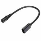 JUNSUNMAY 5V 3A DC 5.5mm x 2.1mm Female to Type-C Female Power Extension Charge Cord, Length:25cm - 2
