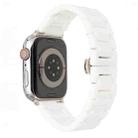 For Apple Watch 46mm / 49mm / 45mm / 44mm Tank Grain Ceramics Watch Band(White) - 2