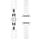 For Apple Watch 46mm / 49mm / 45mm / 44mm Tank Grain Ceramics Watch Band(White) - 3
