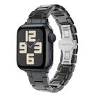 For Apple Watch 46mm / 49mm / 45mm / 44mm Tank Grain Ceramics Watch Band(Black) - 1