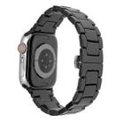 For Apple Watch 46mm / 49mm / 45mm / 44mm Tank Grain Ceramics Watch Band(Black) - 2