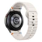 For Samsung Galaxy Watch 7 40mm / 44mm Wavy Grain Stitched Reverse Buckle 20mm Silicone Watch Band(Starlight) - 2