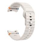 For Samsung Galaxy Watch 7 40mm / 44mm Wavy Grain Stitched Reverse Buckle 20mm Silicone Watch Band(Starlight) - 3