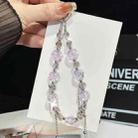 Camellia Crystal Mobile Phone Chain(Pinkish-Purple) - 1