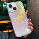 For iPhone 15 Glossy Color-Plated Shockproof Phone Case(Colored feathe) - 1