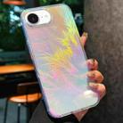 For iPhone 16e Glossy Color-Plated Shockproof Phone Case(Colored feathe) - 1