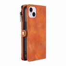 For iPhone 16 Fantasy Multifunctional Zipper Wallet Leather Phone Case(orange) - 3
