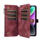 For iPhone 15 Fantasy Multifunctional Zipper Wallet Leather Phone Case(purple) - 3