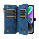 For iPhone 13 Fantasy Multifunctional Zipper Wallet Leather Phone Case(blue) - 3
