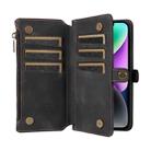 For iPhone 13 Fantasy Multifunctional Zipper Wallet Leather Phone Case(black) - 3