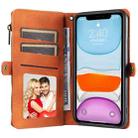 For iPhone 11 Fantasy Multifunctional Zipper Wallet Leather Phone Case(orange) - 3