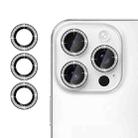 For iPhone 13 Pro Klebol Individual Camera Lens Diamond Ring Protector(Black) - 1